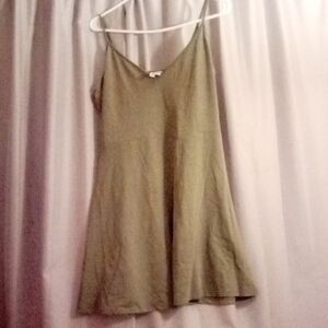 Divided Olive Mini Dress